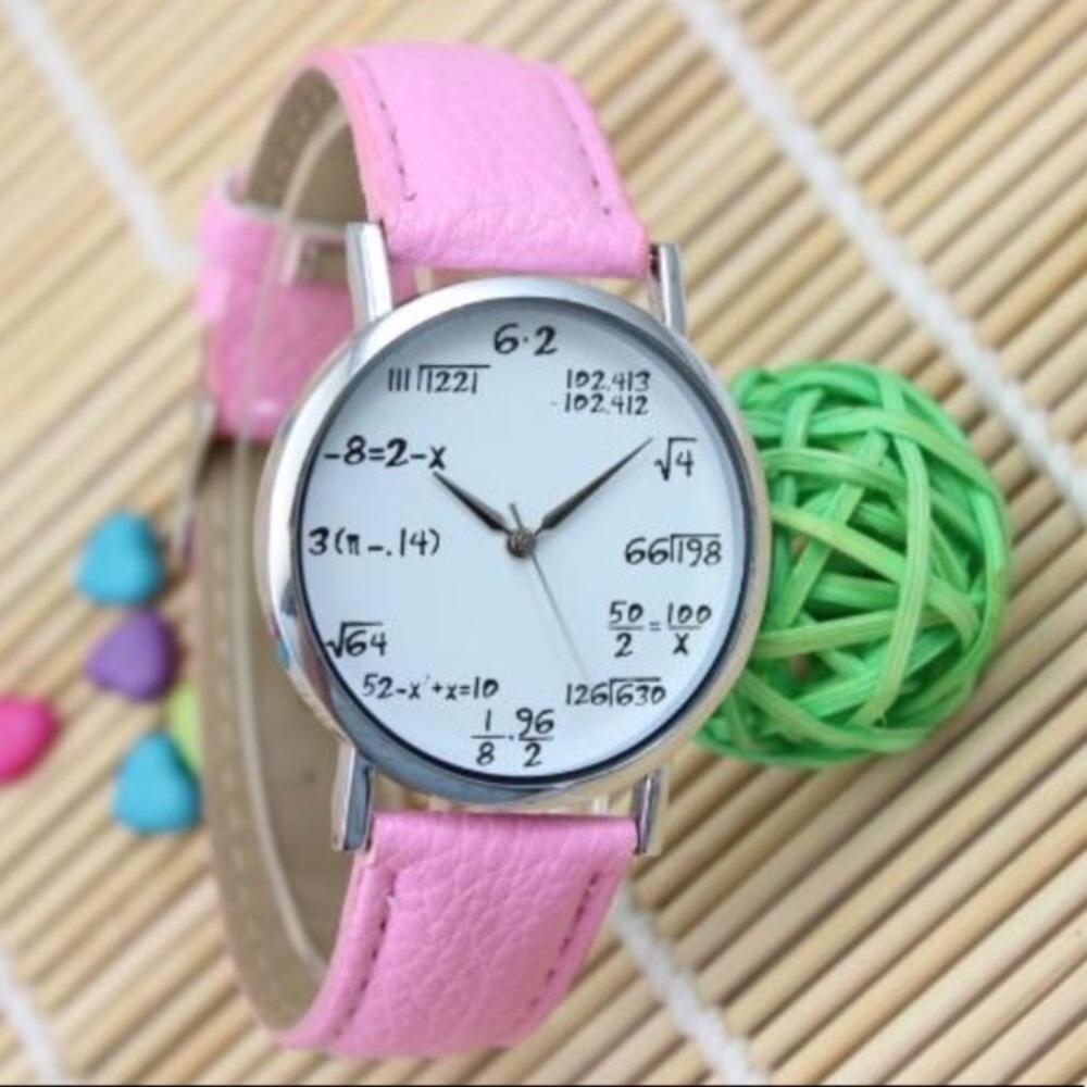 NEW Pink Math Statistical Women’s Fashion Watch
